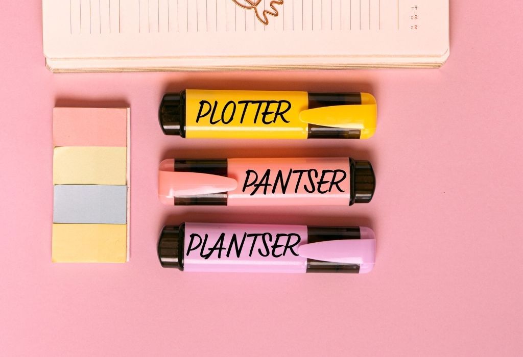 main types of writer plotter pantser plantser open book editor