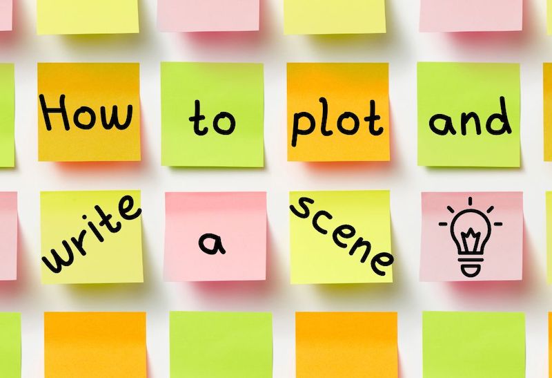 plot and write a scene, open book editor