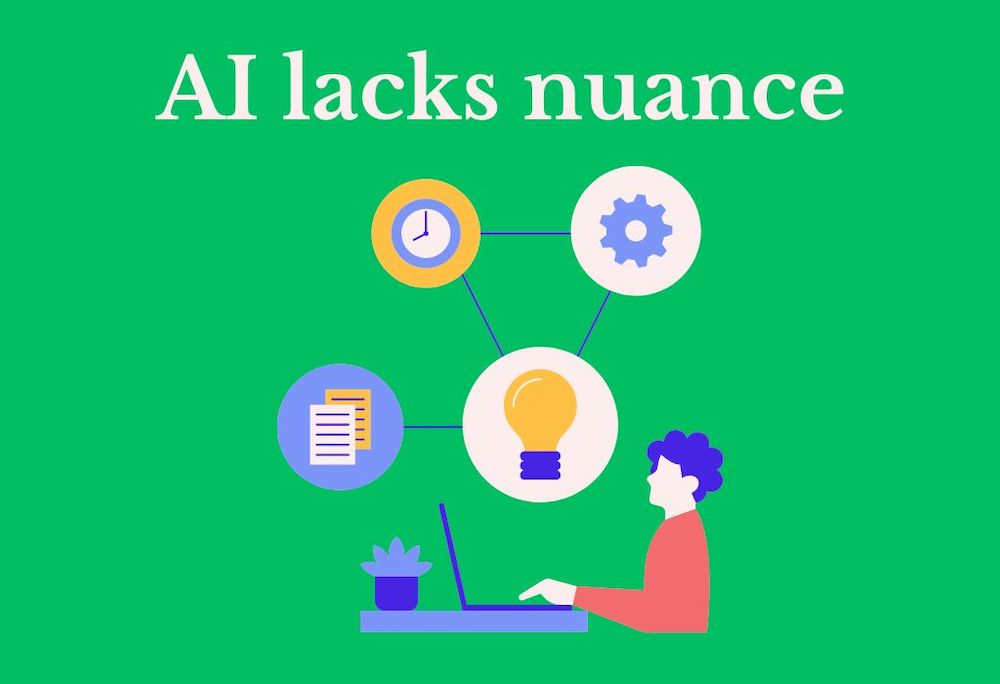 AI lacks nuance, human book editors are better, open book editor